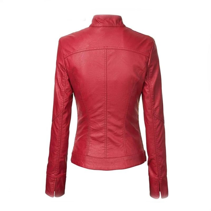 Red High-Light Leather Jacket – Bold & Stylish Statement
