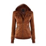 Leather Moto Biker Fashion Jacket For Women