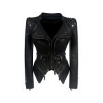 Winter Motorcycle Pure leather Jacket Women