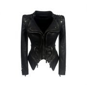 Winter Motorcycle Pure leather Jacket Women