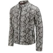 Luxury Style Handmade Men's Python Leather Jacket - Image 4