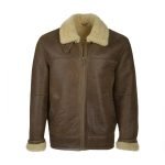 Men's Brown Aviator Shearling Flying Leather