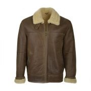 Men's Brown Aviator Shearling Flying Leather