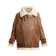 Women Light Brown Shearling Jacket
