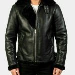 Men's B3 Aviator Real Shearling Sheepskin Leather Flight Bomber Jacket