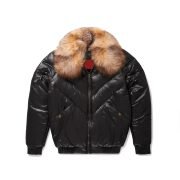 Premium Quality V-Bomber Nylon Black Crystal Fox Fur
