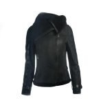 Women Sheepskin Oversized Collar Jacket