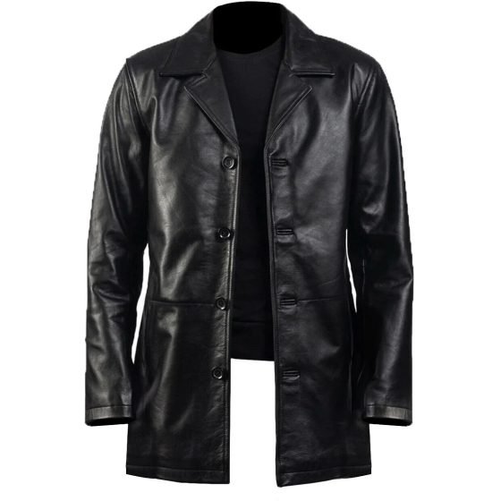 Mens Leather Jacket Blazer Motorcycle Coat Leather Genuine Sheepskin