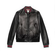 Black Stylish Leather Jacket for Men's - Image 2