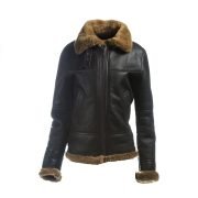 Women B3 Bomber Shearling Leather Jacket