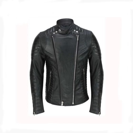 Vintage Designer Quilted Panel Style Sheep Leather