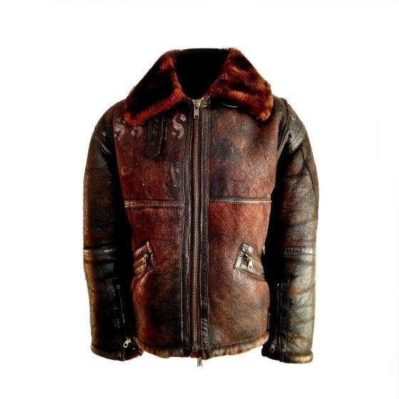 WW2 B3 Sheepskin Shearling Flying Pilot Leather Bomber Jacket