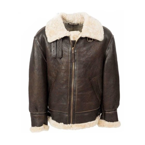 Flight B3 Aviator Bomber Leather Brown Jacket