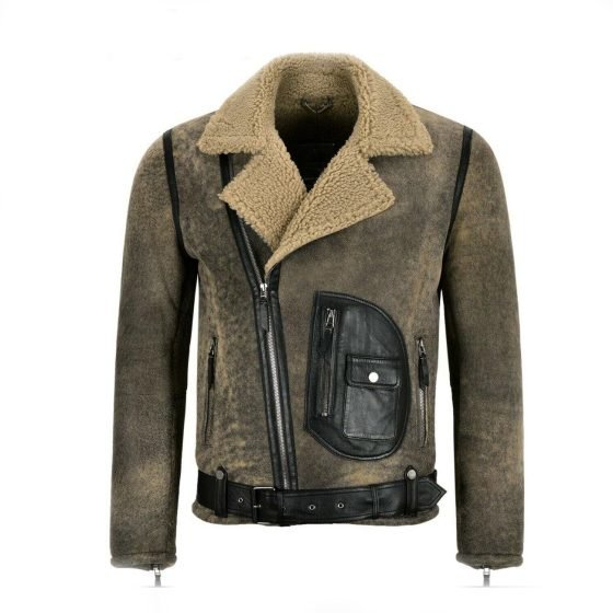 Men's RAF B3 Sheepskin Flying Leather Bomber Jacket