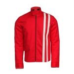 Red Fashion Leather Slim Fit Jacket For Men's