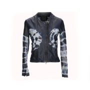 Fashion Women Printed Leather Jacket