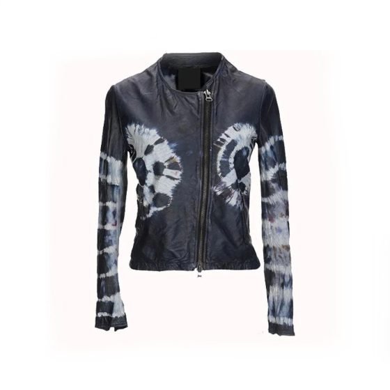 Fashion Women Printed Leather Jacket
