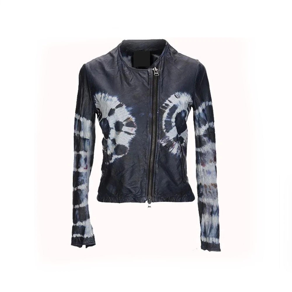 Fashion Women Printed Leather Jacket Fashion Women Printed Leather Jacket