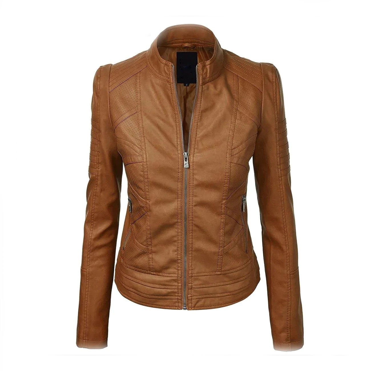 Brown High Light Leather Fashion Jacket Brown High Light Leather Fashion Jacket Motocollection