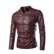 Slim Fit Fashion Leather Jacket For Men