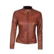 Real Lambskin Leather Jackets for Women