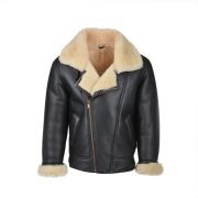 Genuine Sheepskin B3 Leather Bomber Jacket for Men