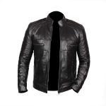 Men Black Stylish Real Leather Biker Motorcycle jacket