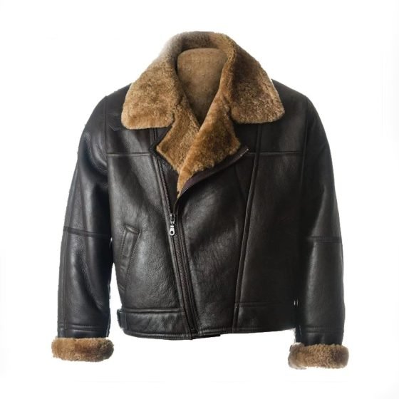 Men Black B3 Sheepskin Jacket