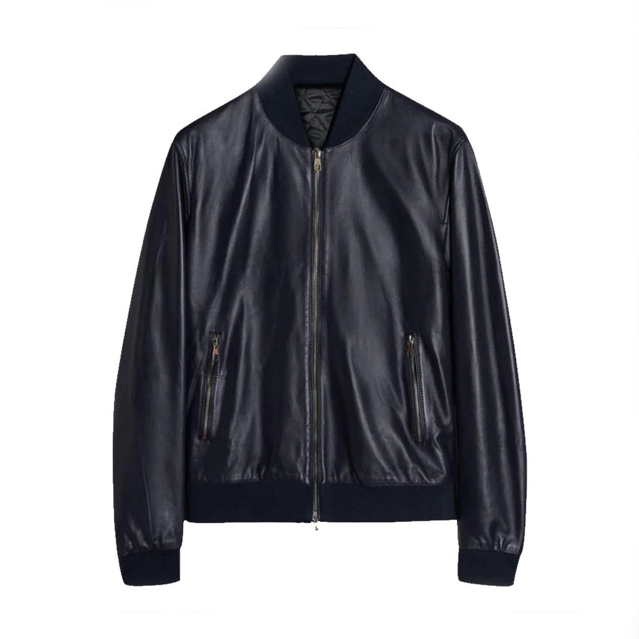 1 Men Oxford Blue Bomber Jacket - Image 1