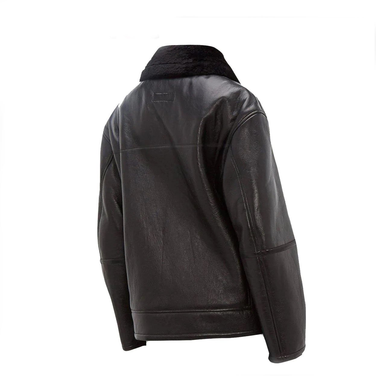 2 Black B3 Shearling Jacket For Men - Image 2