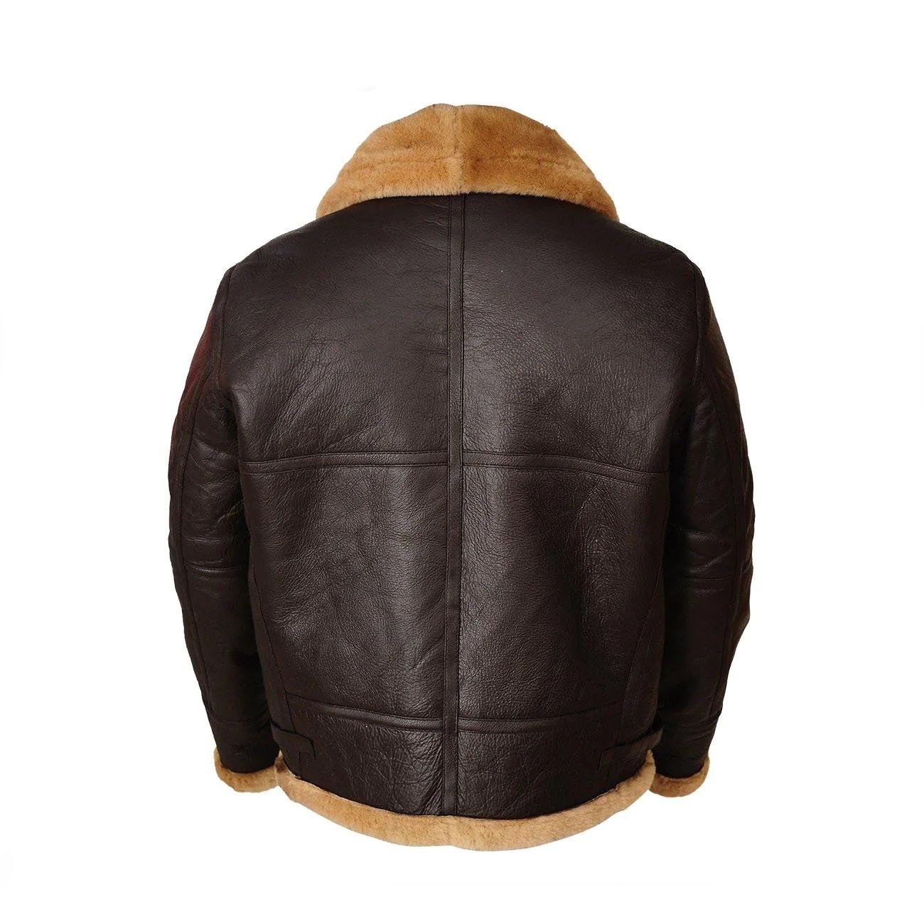2 Men's Trending B3 Bomber Shearling Leather Jacket - Image 2