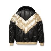 Lamb Skin Leather V-Bomber Leather Jacket For Men