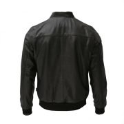 Mens Lambskin Leather Motorcycle Bomber Jacket - Image 2