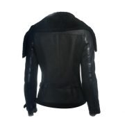Women Sheepskin Oversized Collar Jacket - Image 2