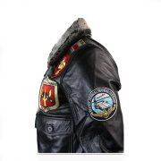 Real Leather US Aviator Air Force Pilot Flying Bomber Jacket - Image 2