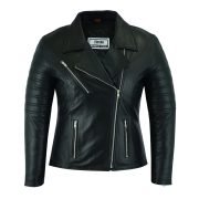Women's Genuine Leather Biker Jacket - Casual Motorcycle Style