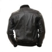 Men Pitch Black Bomber Jacket - Image 2