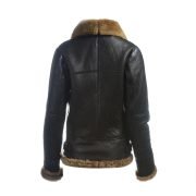 Women B3 Bomber Shearling Leather Jacket - Image 2