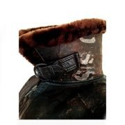 WW2 B3 Sheepskin Shearling Flying Pilot Leather Bomber Jacket - Image 2