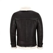 New Sheepskin B3 Leather Bomber Jacket Brown For Men - Image 2
