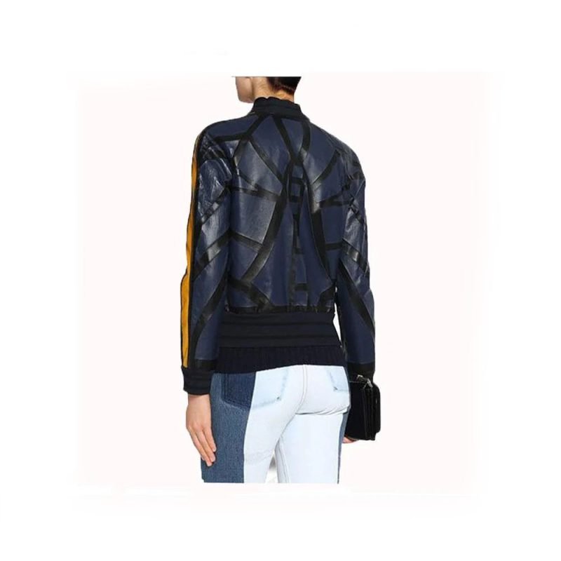 Fashion Printed Leather Jacket Women Motocollection