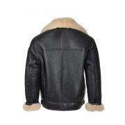 Genuine Sheepskin B3 Leather Bomber Jacket for Men - Image 2