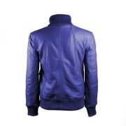 Gusty Dark Blue Bomber Womens Leather Jacket - Image 2