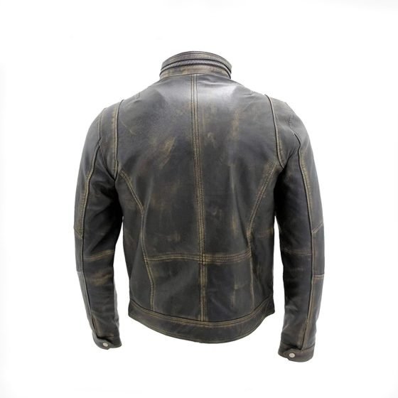 Men's Black Warm Fashion Leather Jacket