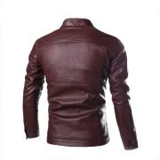 Slim Fit Fashion Leather Jacket For Men - Image 2