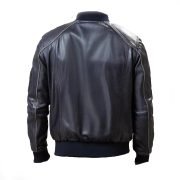 Men Black Bomber Jacket - Image 2