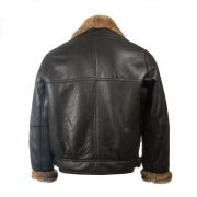 Men Black B3 Sheepskin Jacket - Image 2