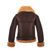 Mens B3 Bomber Brown Real Leather Jacket - Image 2