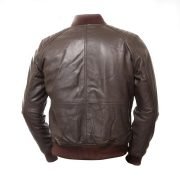 Men Brown Bomber Jacket - Image 2