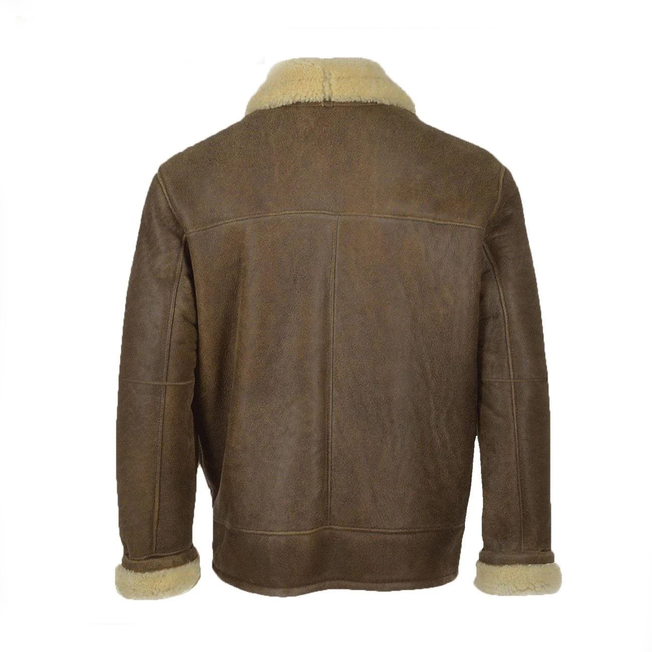 2 Men's Brown Aviator Shearling Flying Leather - Image 2